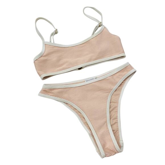 Sabo Skirt swim pink Ribbed Bikini - Picture 2 of 4